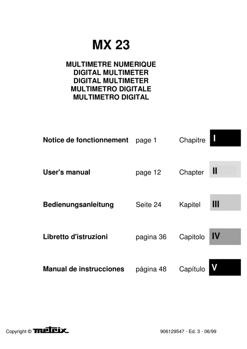 Metrix MX 23 Manuel utilisateur