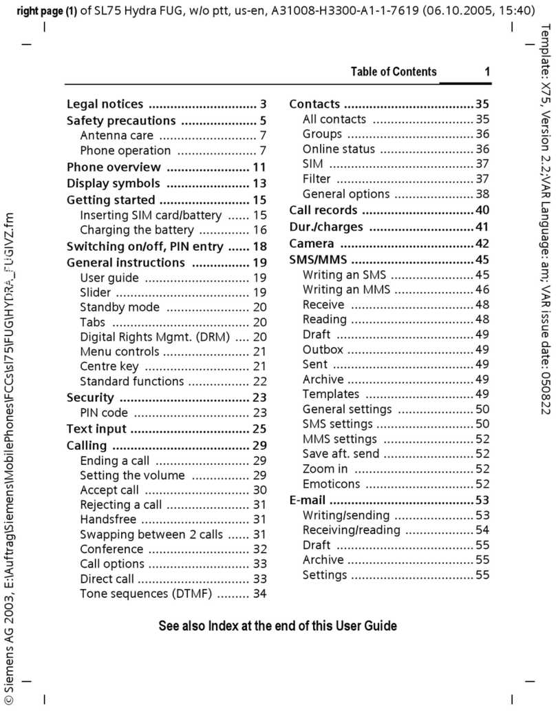 Siemens Gigaset SL75 WLAN Manuel utilisateur