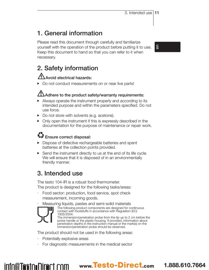 TESTO 104-IR Manuel utilisateur