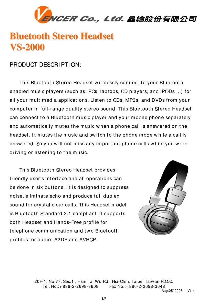 VENCER VS-2000 Manuel utilisateur