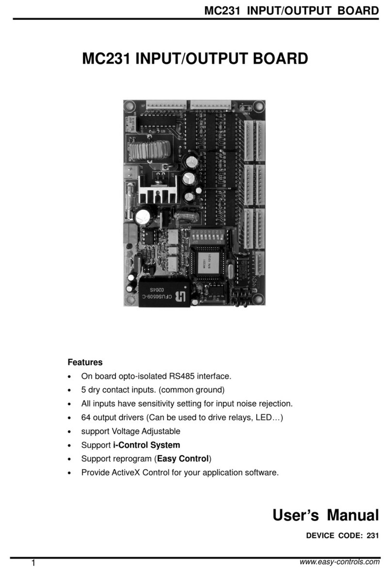 Easy Controls MC231 Manuel utilisateur