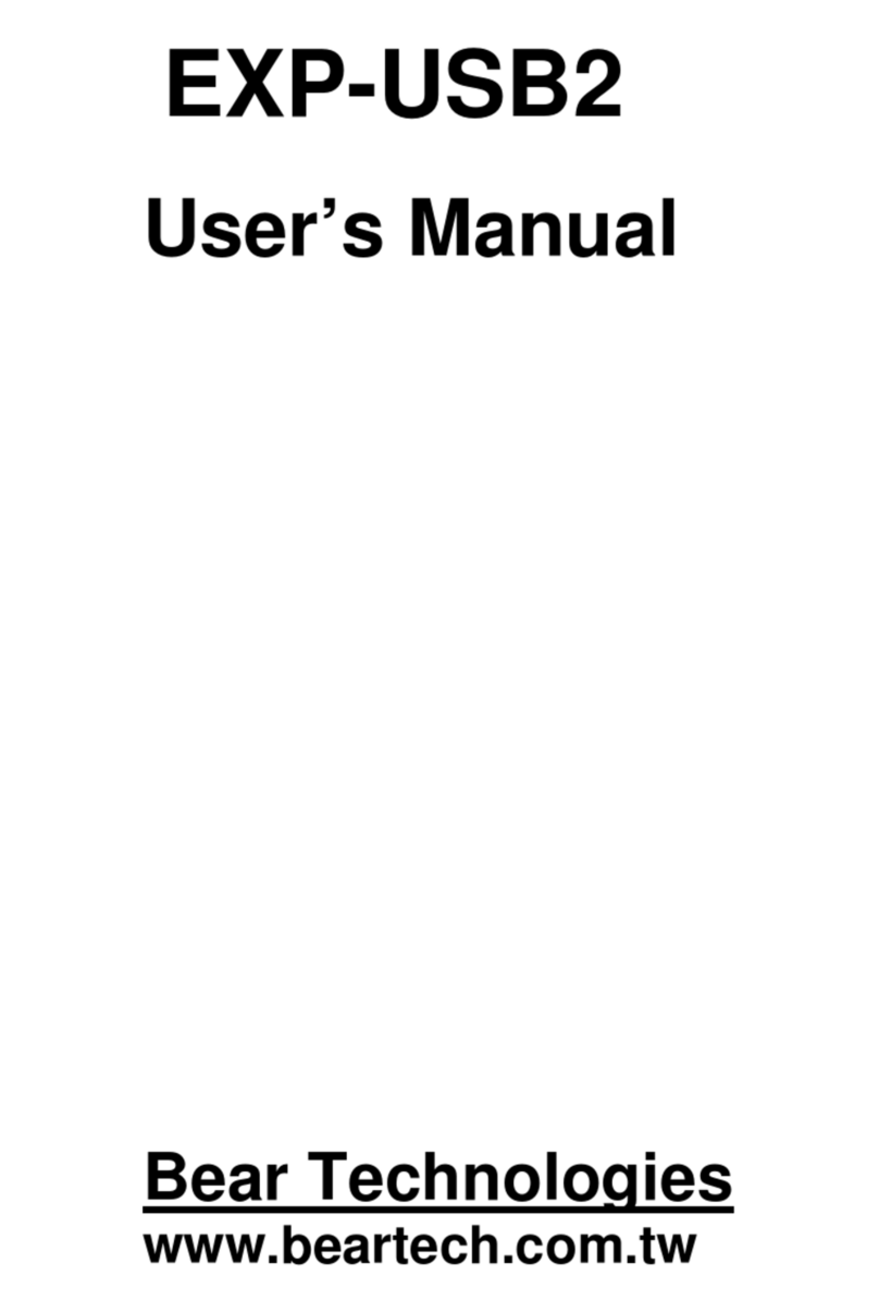 Bear Technologies EXP-USB2 Manuel utilisateur