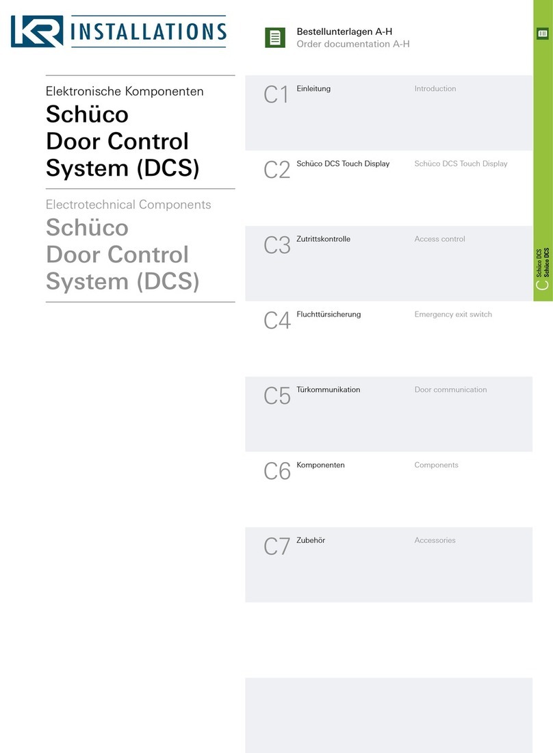 Schüco DCS Manuel utilisateur Schüco DCS Manuel utilisateur