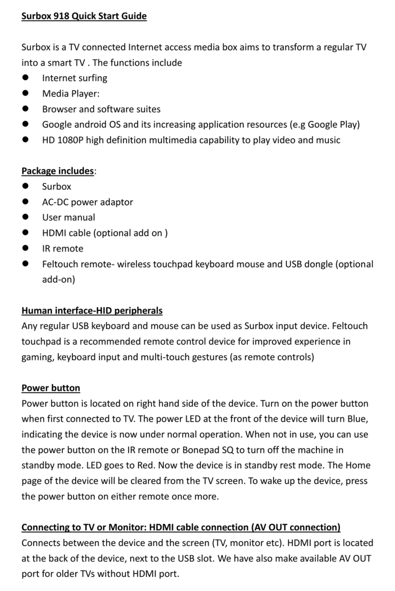 Hanson Technology SURBOX 918 Manuel utilisateur
