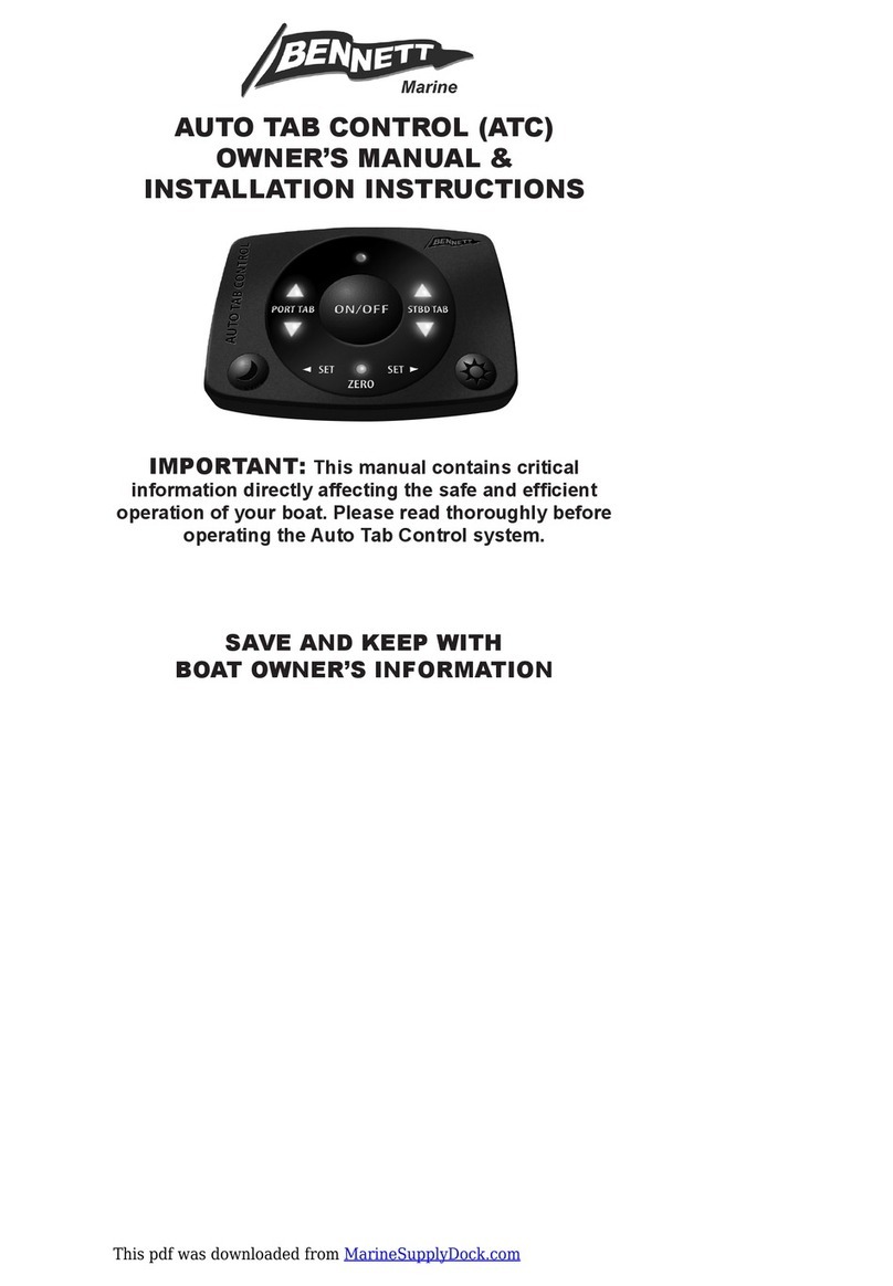 Bennett Marine AUTO TAB CONTROL Instructions originales