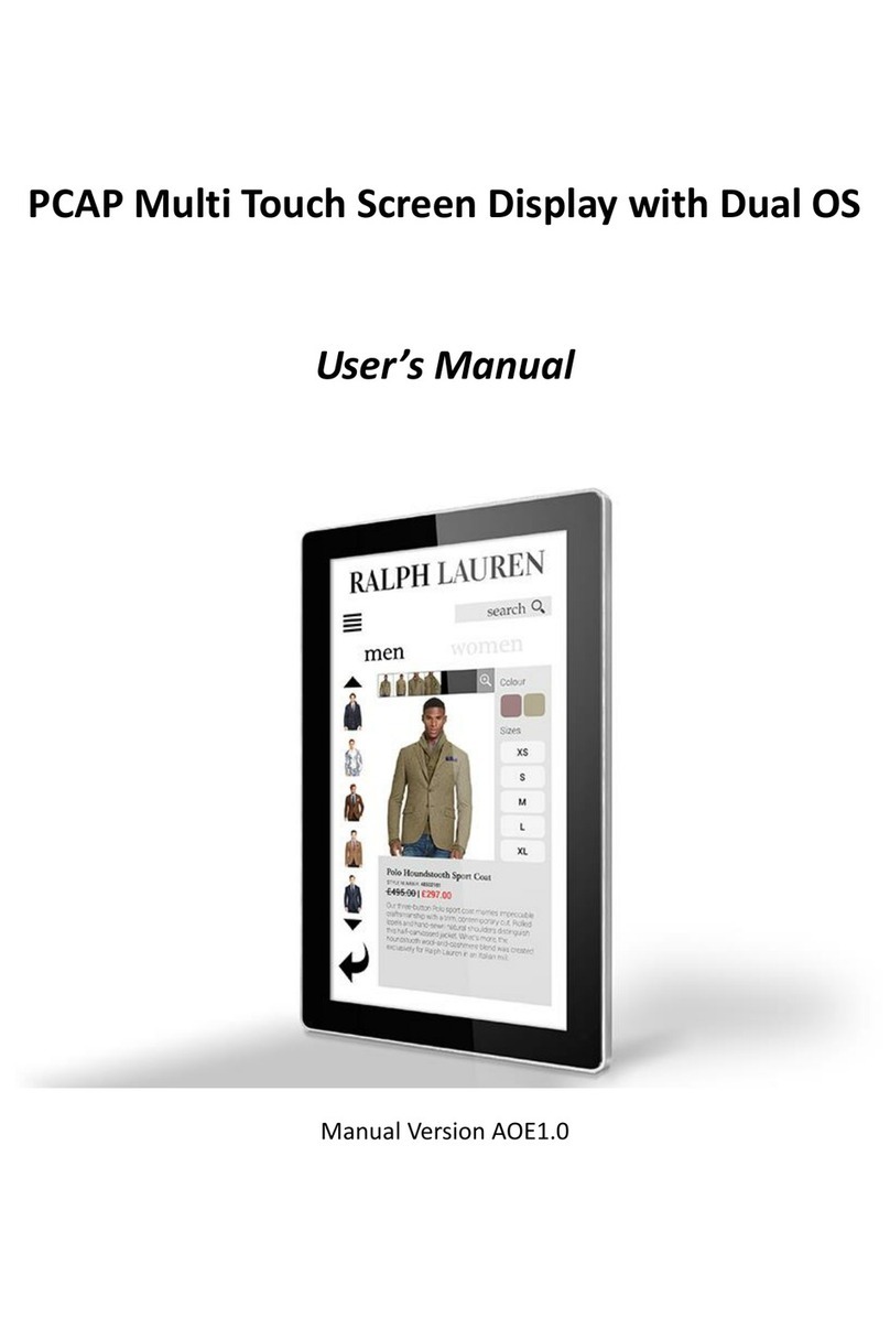 AllSee Technologies PCAP Multi Touch Screen Display Manuel utilisateur
