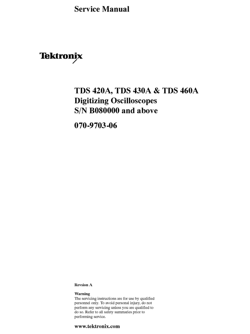 Tektronix TDS 420A Manuel utilisateur