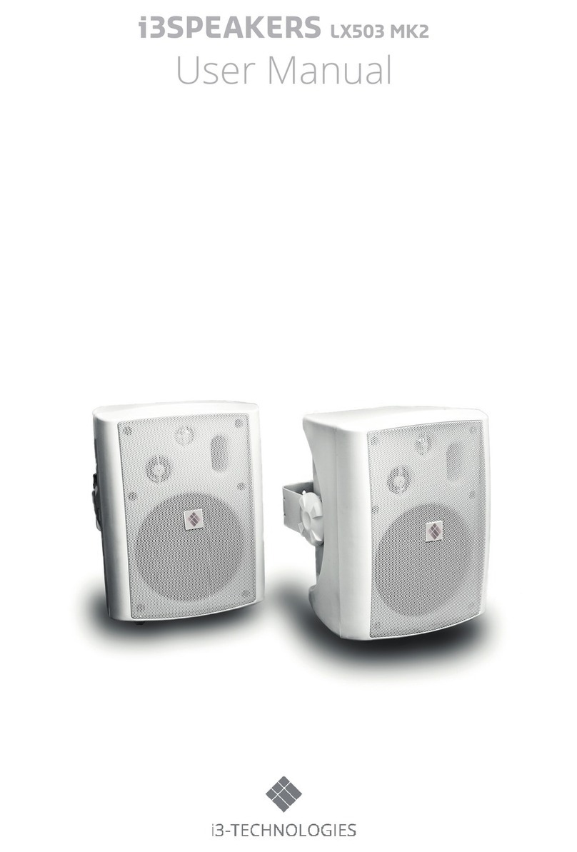 i3-TECHNOLOGIES i3SPEAKERS Manuel utilisateur