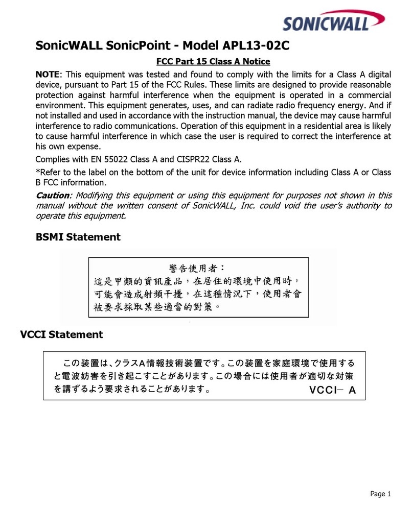 SonicWALL APL13-02C Manuel utilisateur