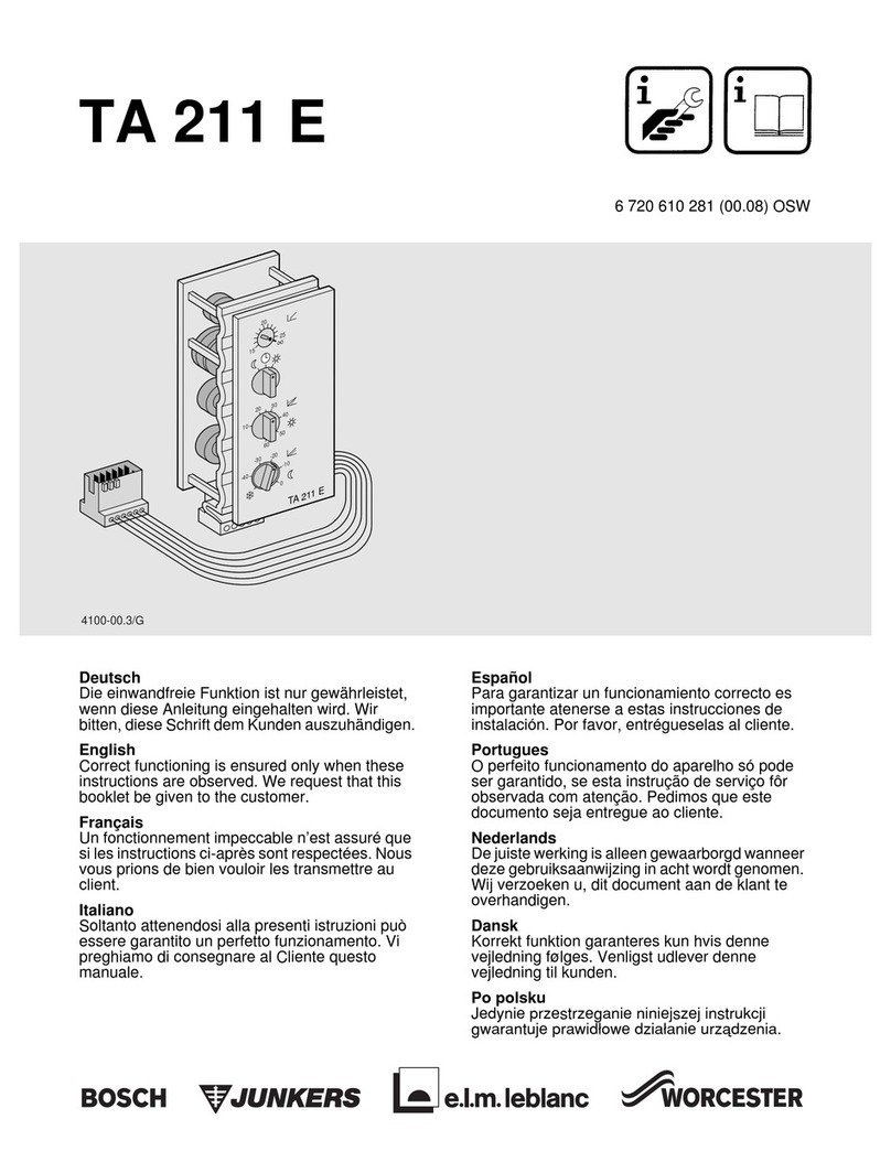 Junkers TA 211 E Manuel utilisateur