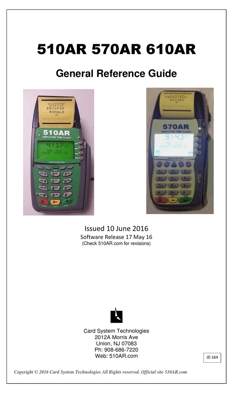 Card System Technologies 510AR Manuel utilisateur