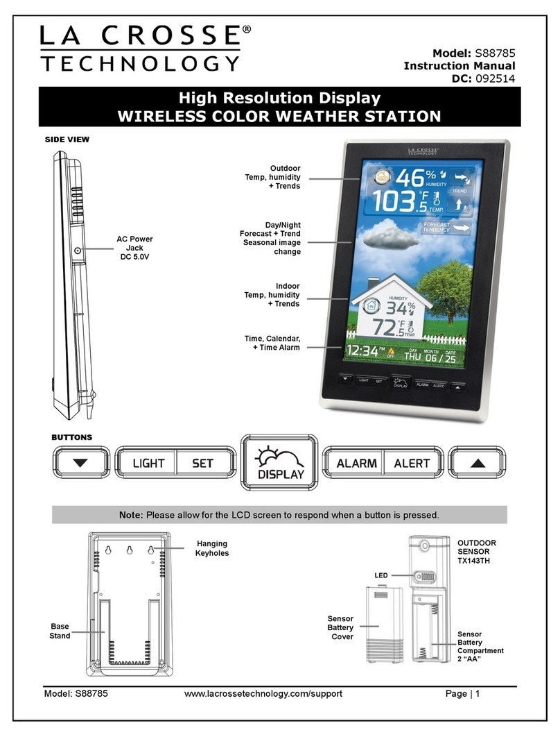 La Crosse Technology S88785 Manuel utilisateur
