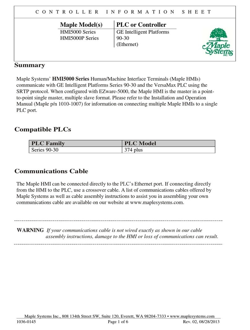 Maple Systems HMI5000P Series Manuel