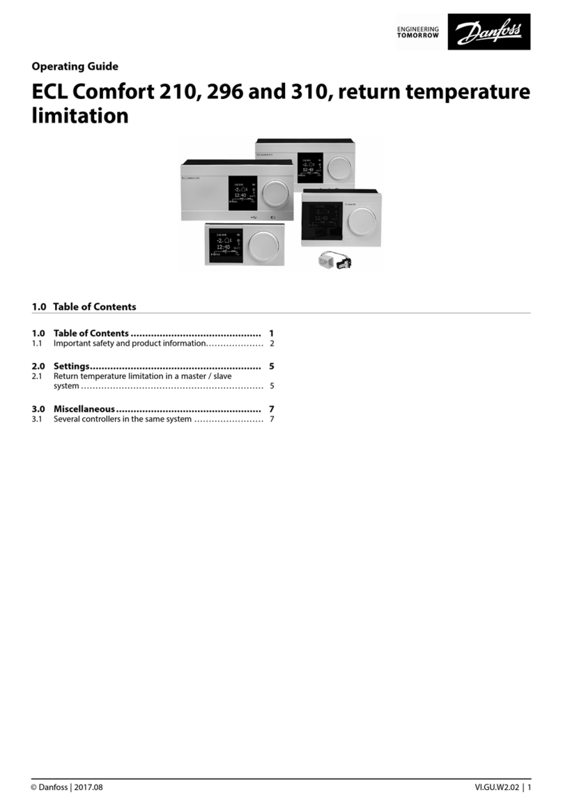 Danfoss ECL Comfort 210 Manuel utilisateur
