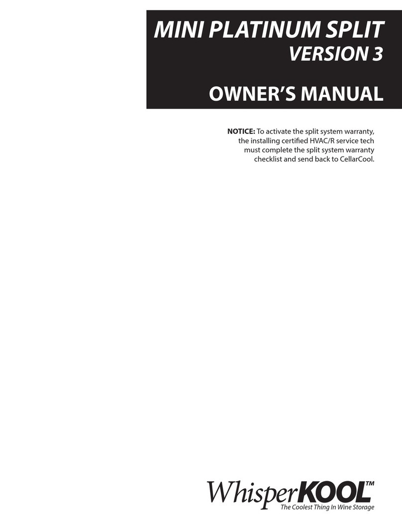 WHISPER KOOL MINI PLATINUM SPLIT VERSION 3 Manuel utilisateur WHISPER KOOL MINI PLATINUM SPLIT VERSION 3 Manuel utilisateur