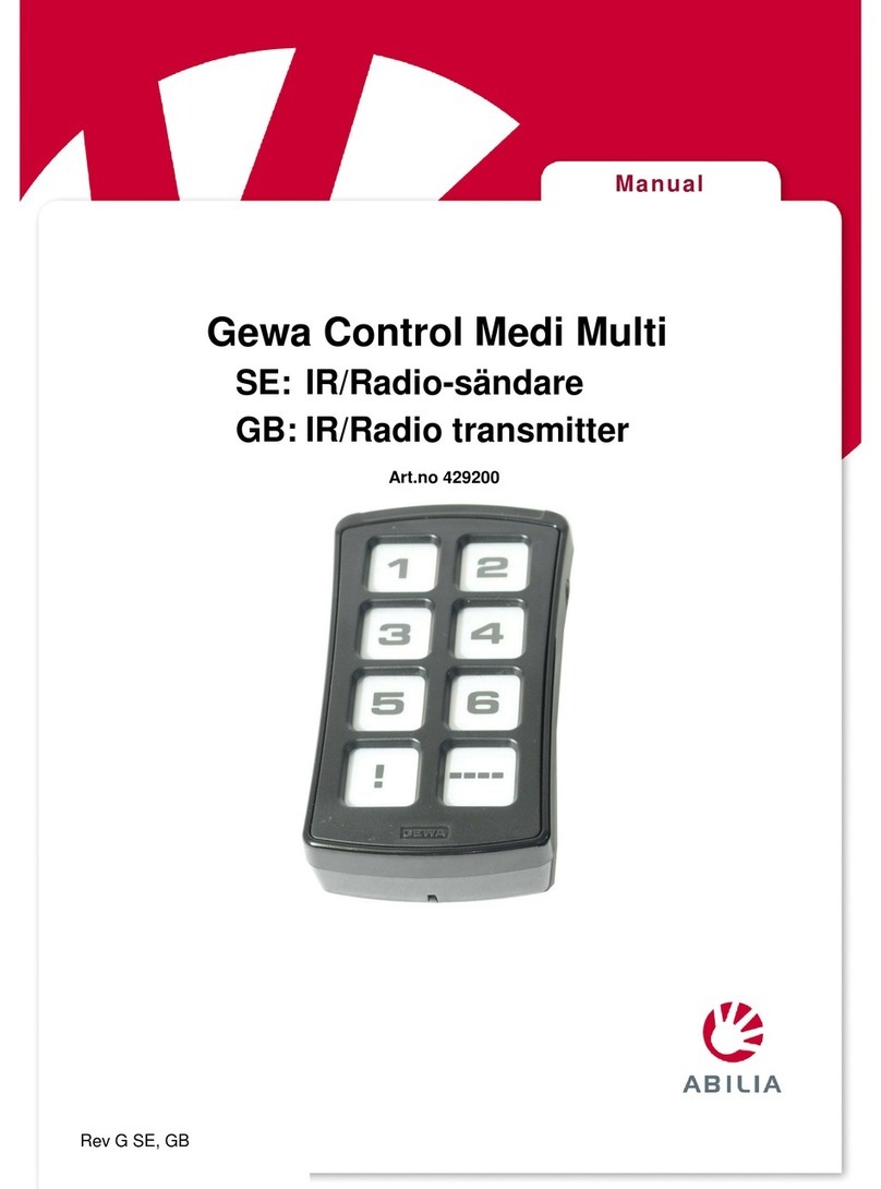 Abilia Gewa Control Medi Multi Manuel utilisateur Abilia Gewa Control Medi Multi Manuel utilisateur