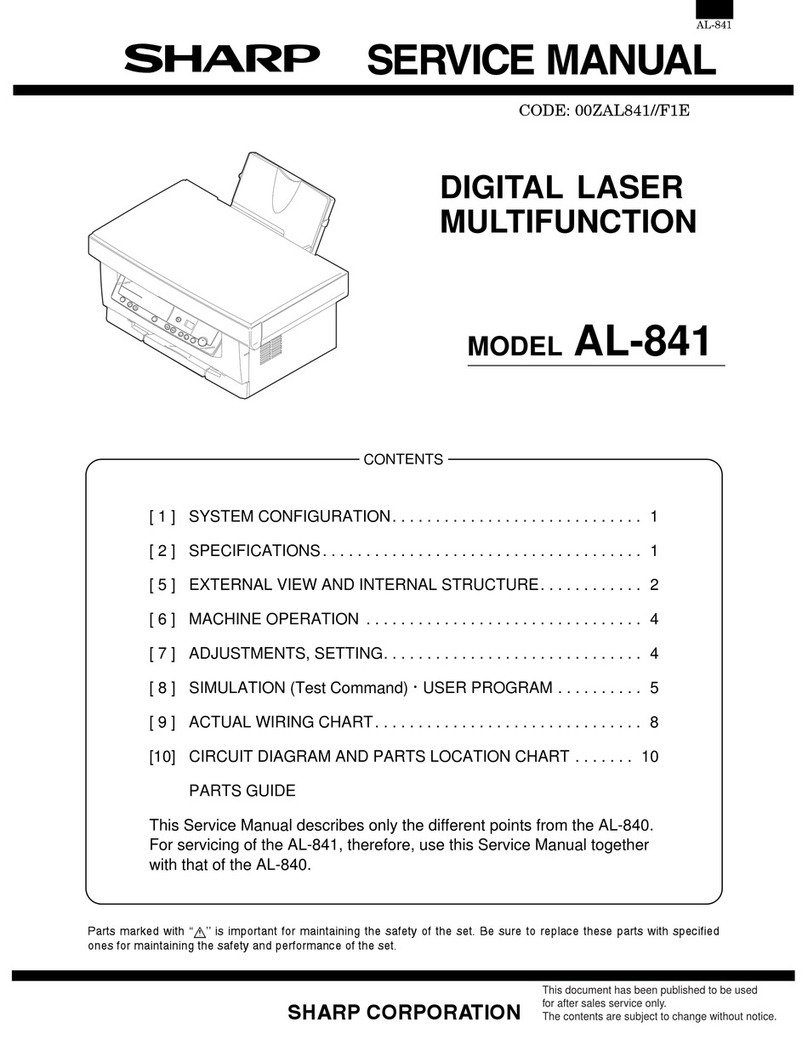 Sharp AL-841 Manuel utilisateur