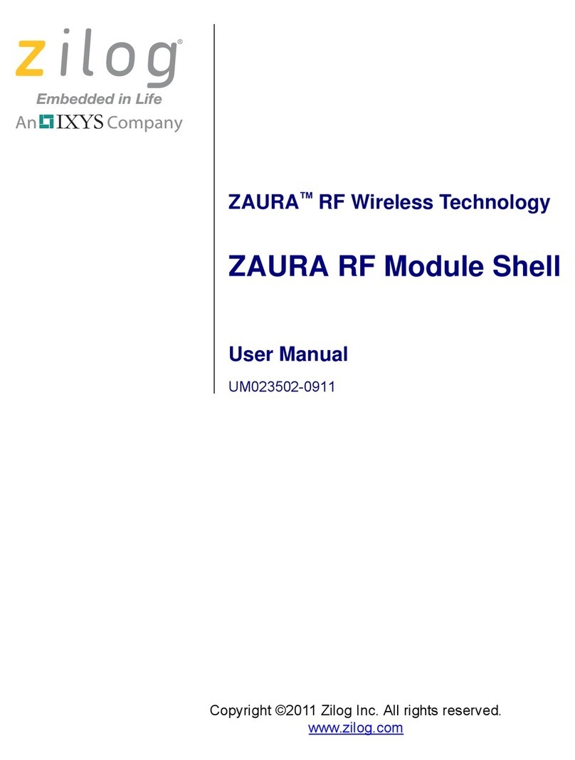 Zaura RF Module Shell Manuel utilisateur