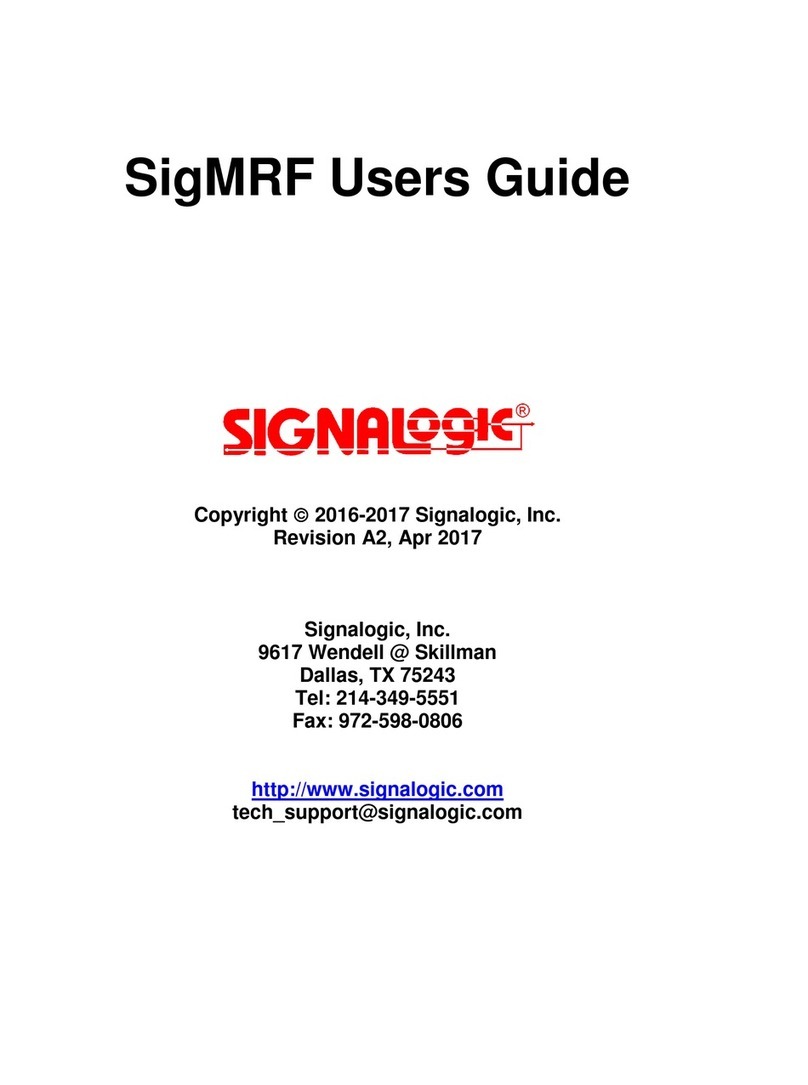 Signalogic SigMRF Manuel utilisateur