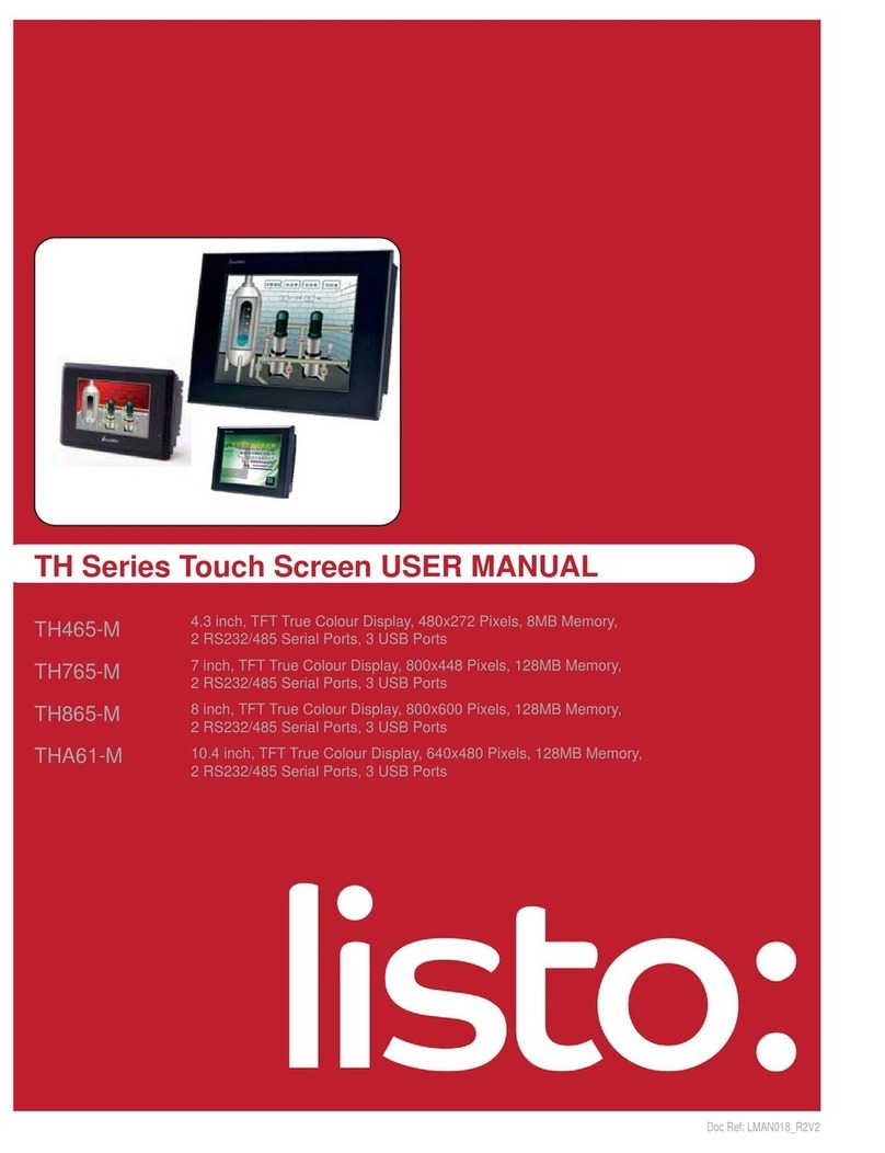 Listo TH765-M Manuel utilisateur Listo TH765-M Manuel utilisateur
