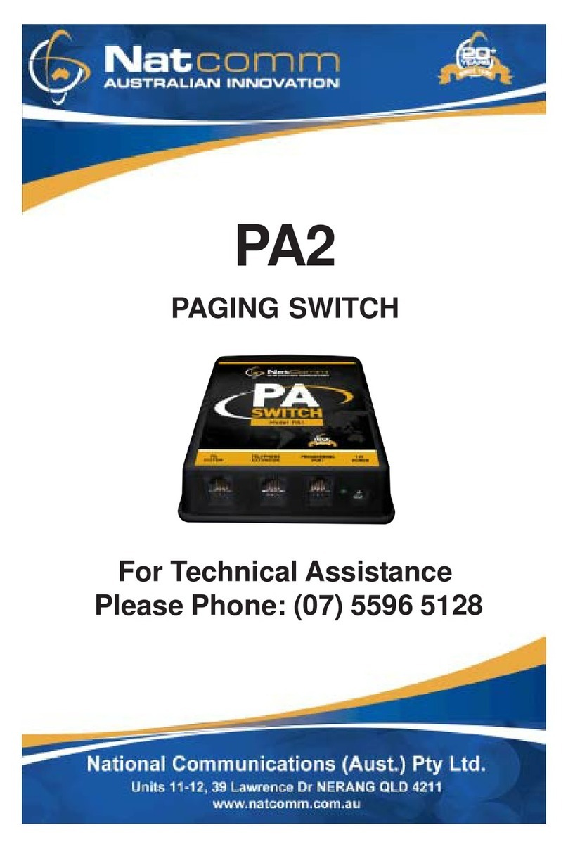 NatComm PA2 Manuel utilisateur