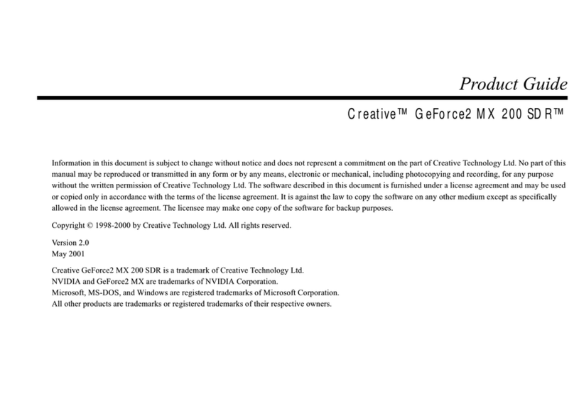 Creative GeForce2 MX 200 SDR Manuel utilisateur