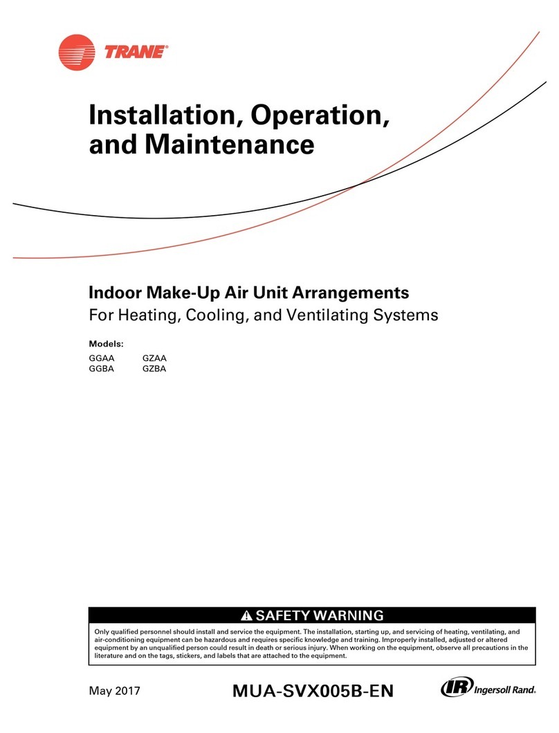 Trane GGAA Instructions d'installation et d'utilisation
