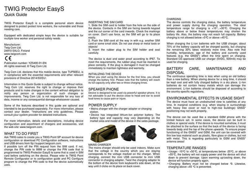 TWIG Protector EasyS Manuel utilisateur