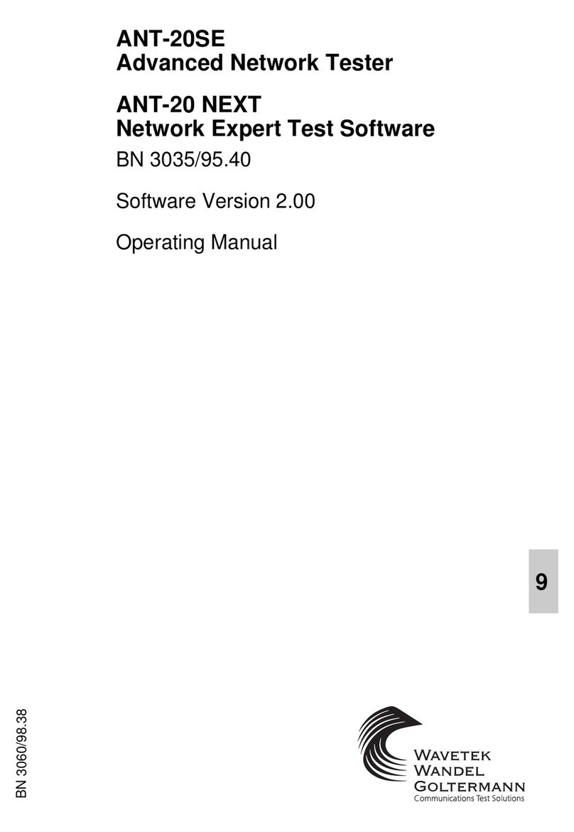 Wavetek ANT-20 Manuel utilisateur Wavetek ANT-20 Manuel utilisateur