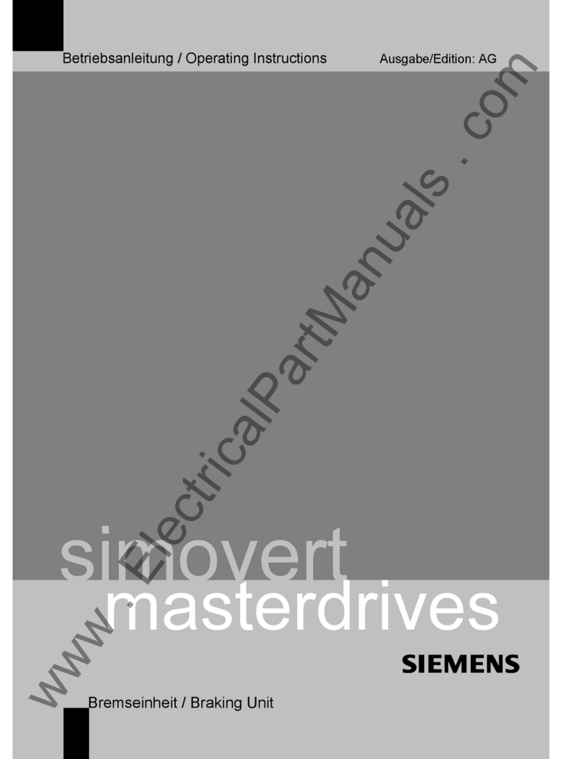 Siemens simovert masterdrives Manuel utilisateur
