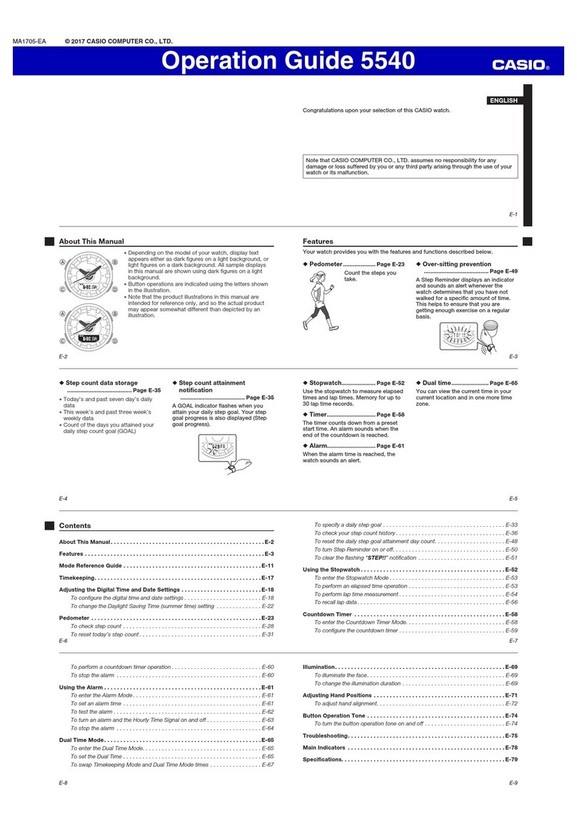 Casio QW 5540 Manuel utilisateur
