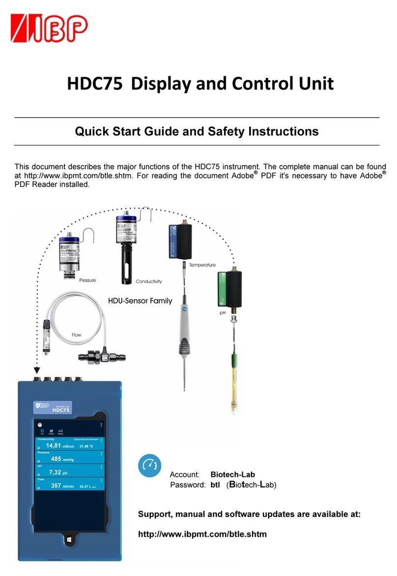 IBP HDC75 Manuel utilisateur