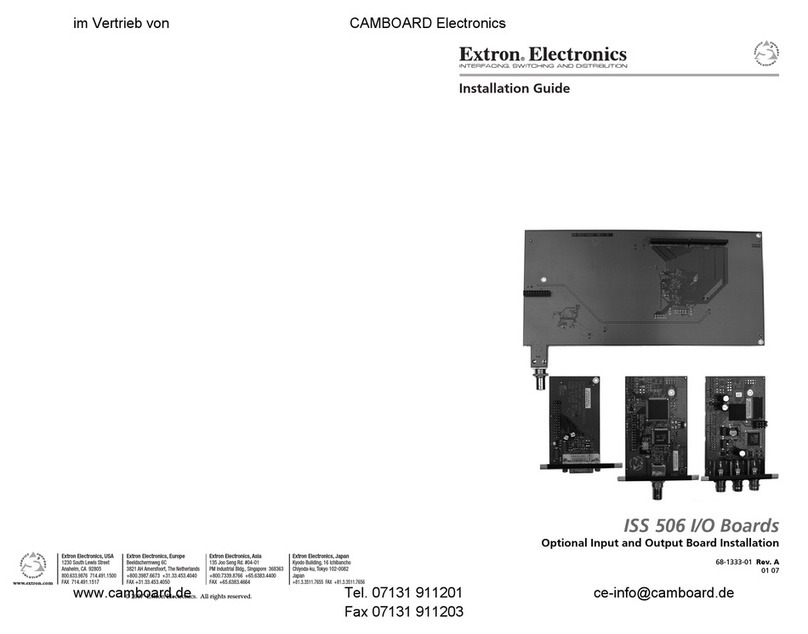 Extron electronics ISS 506 Series Manuel utilisateur