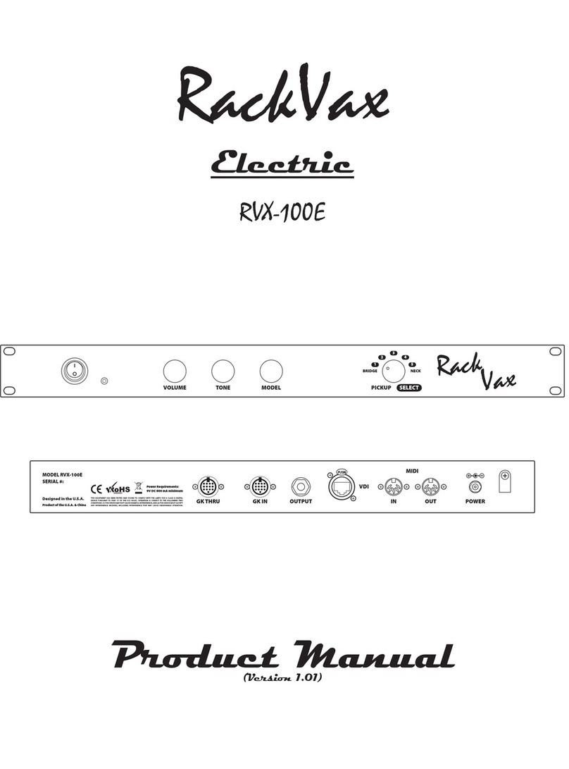 RackVax RVX-100E Manuel utilisateur