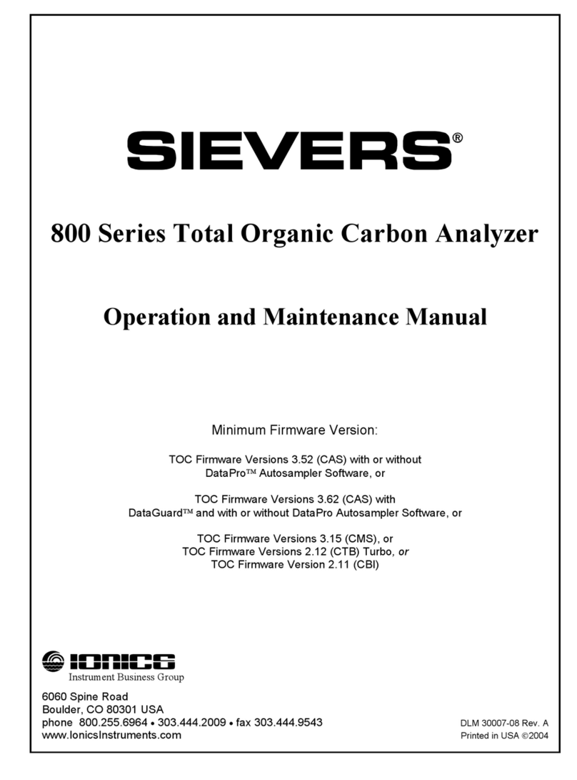 Sievers TOC 800 Manuel utilisateur