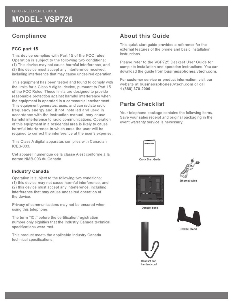 V-tech VSP725 Manuel utilisateur