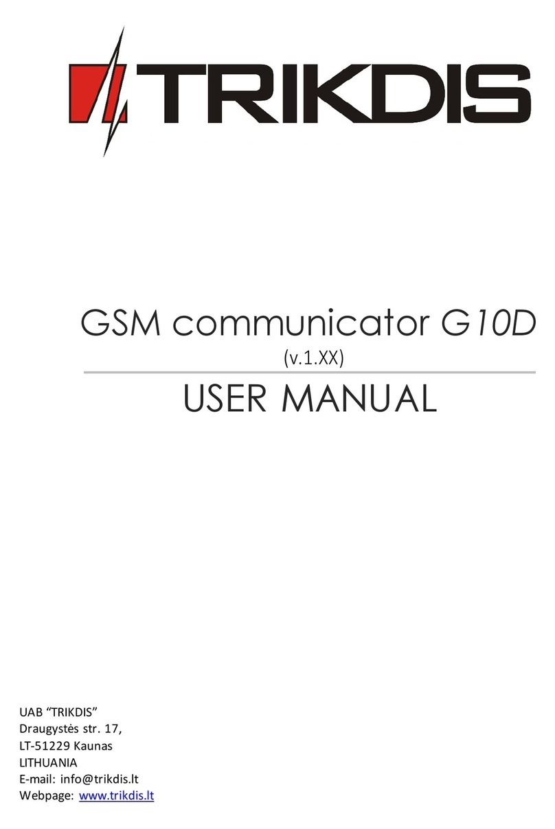 Trikdis G10D Manuel utilisateur