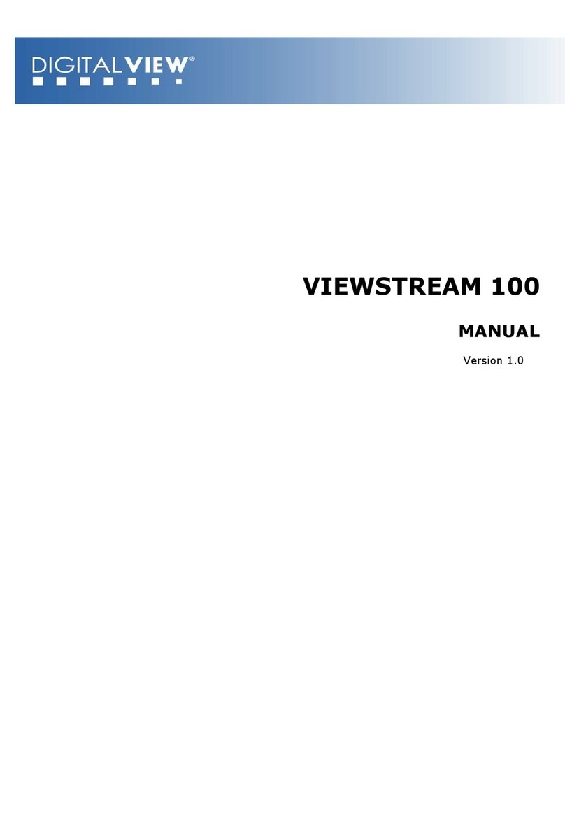 digitalview VIEWSTREAM 100 Manuel utilisateur digitalview VIEWSTREAM 100 Manuel utilisateur
