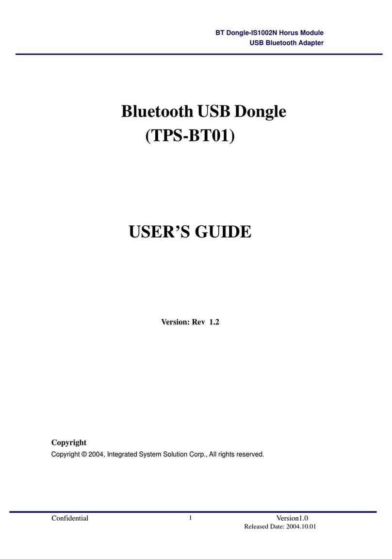 Integrated System Solution TPS-BT01 Manuel utilisateur
