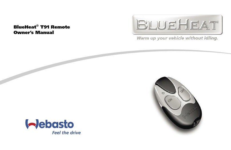Webasto BlueHeat T91 Manuel utilisateur Webasto BlueHeat T91 Manuel utilisateur