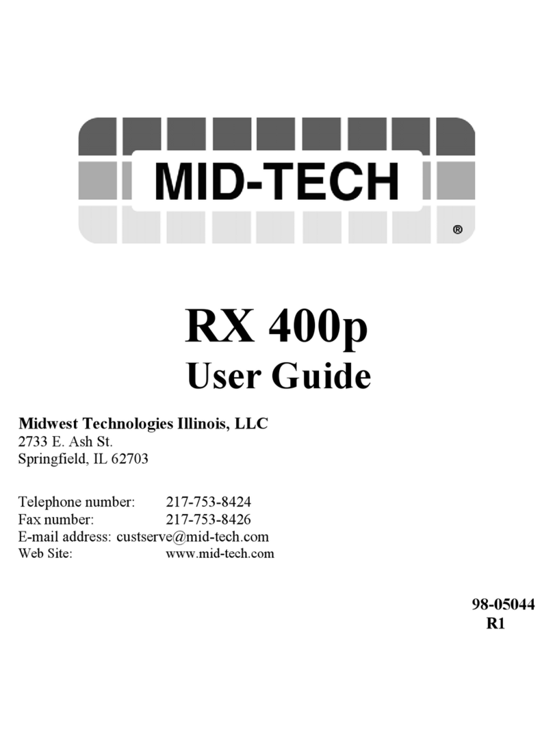 Mid-tech RX 400p Manuel utilisateur