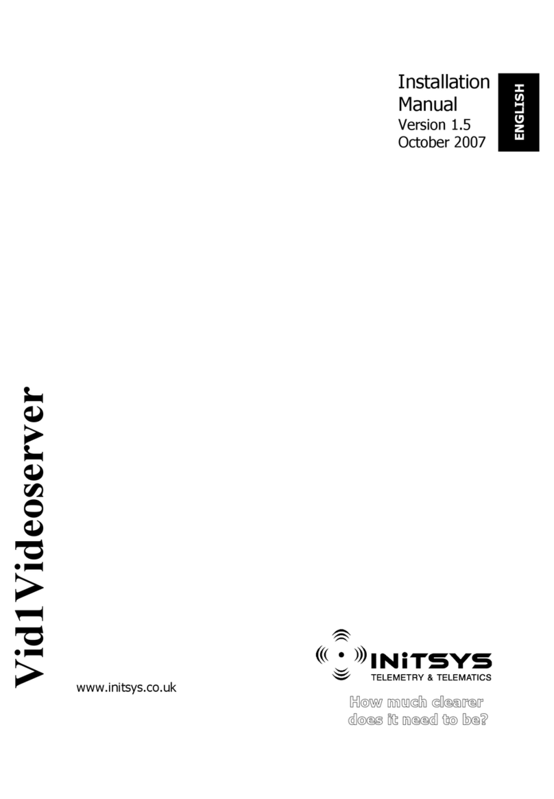 Initsys Vid1VideoServer Manuel utilisateur