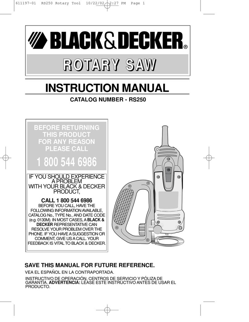 Black & Decker RS250 Manuel utilisateur