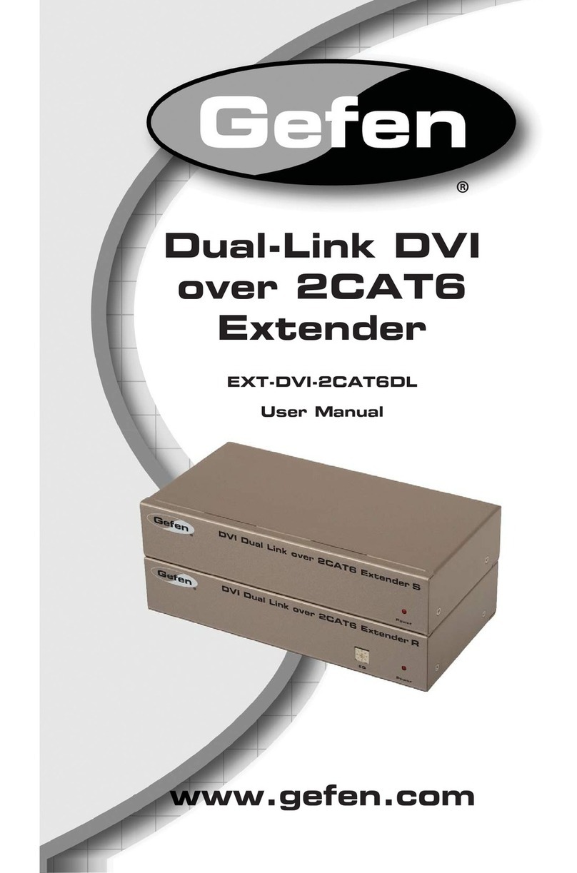 Gefen EXT-DVI-2CAT6DL Manuel utilisateur