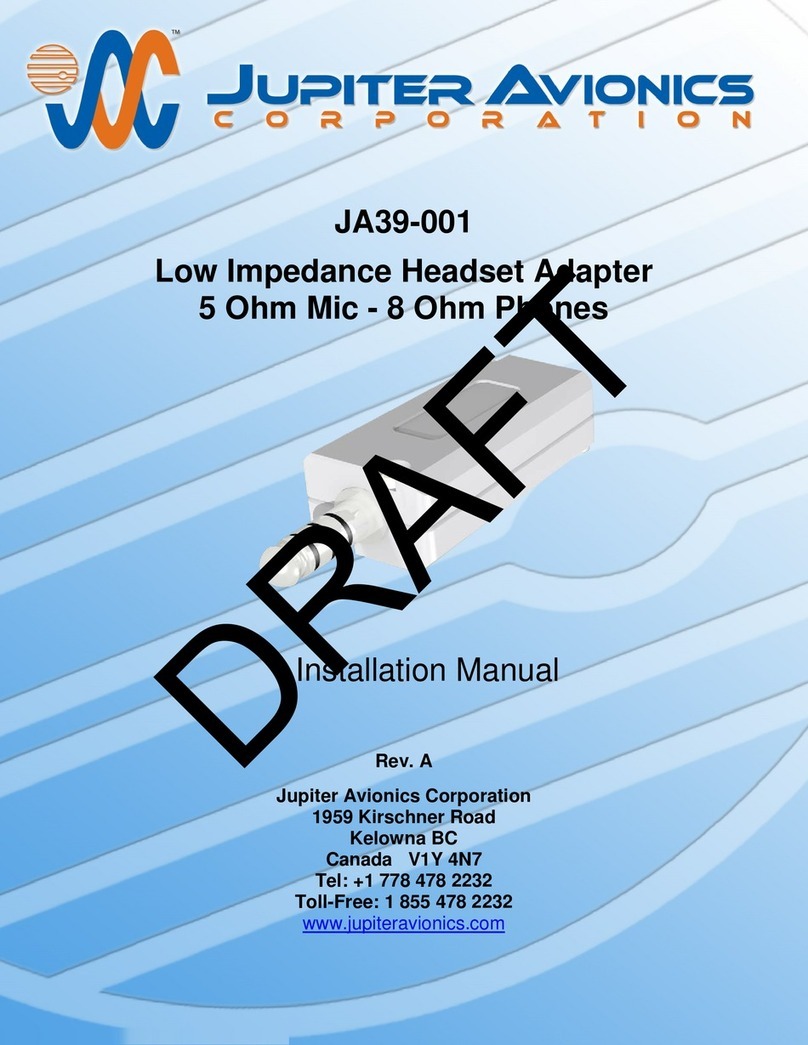 Jupiter Avionics JA39-001 Manuel utilisateur