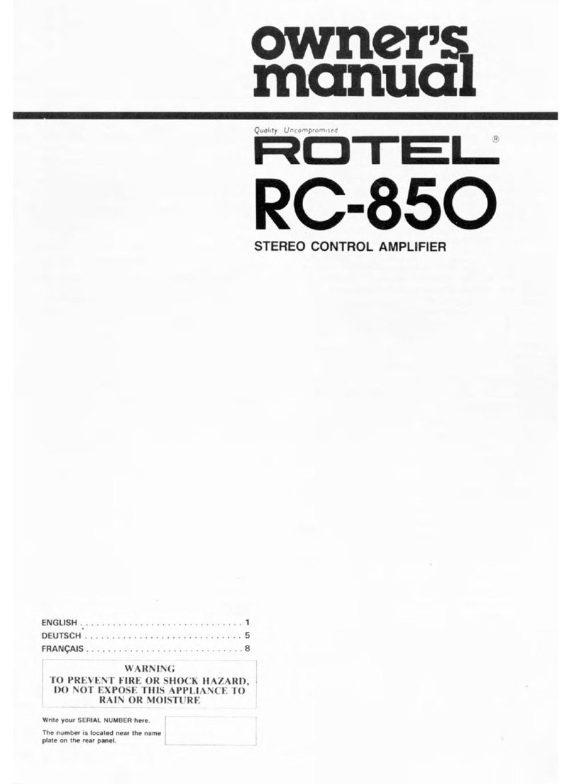 Rotel RC-850 Manuel utilisateur