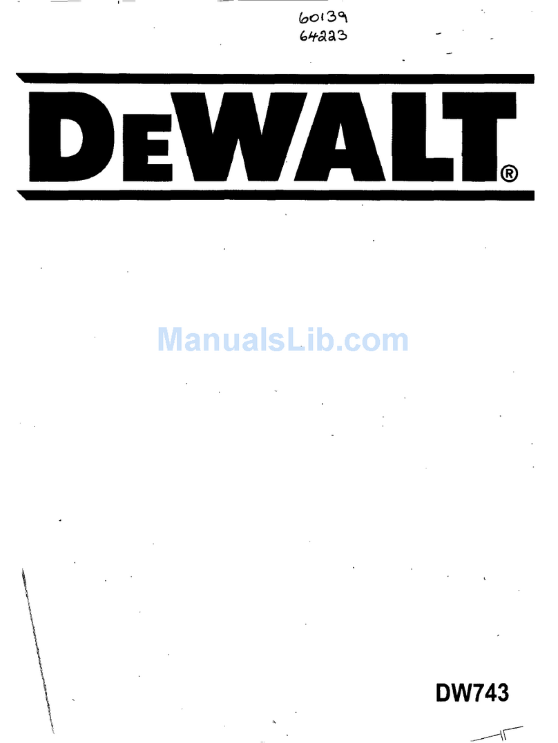 DeWalt DW743 Manuel utilisateur