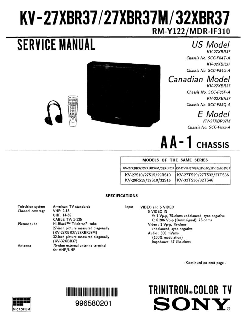 Sony KV-27XBR37 Manuel utilisateur