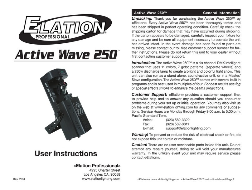 Elation Active Wave 250 Manuel utilisateur