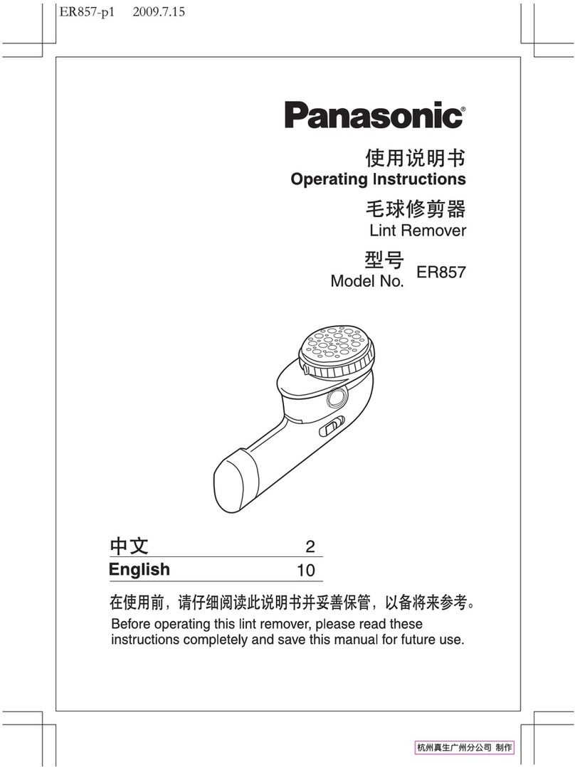 Panasonic ER857 Manuel utilisateur Panasonic ER857 Manuel utilisateur